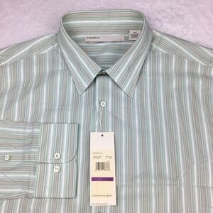 Perry Ellis Dress Shirt Mens XXL Green Tea Cotton/Rayon Blend NWT!